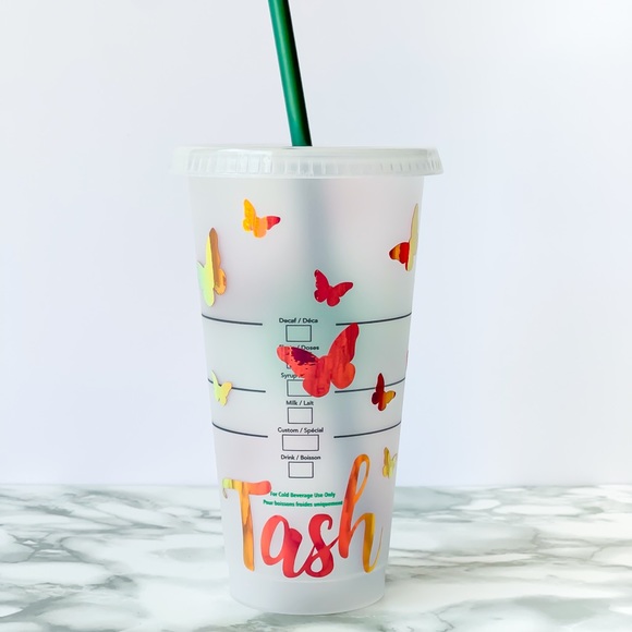 Brand New Holographic Butterfly Starbucks Cup - Picture 3 of 3